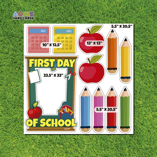 ACME Yard Cards Half Sheet - Theme – First Day of School Frame II