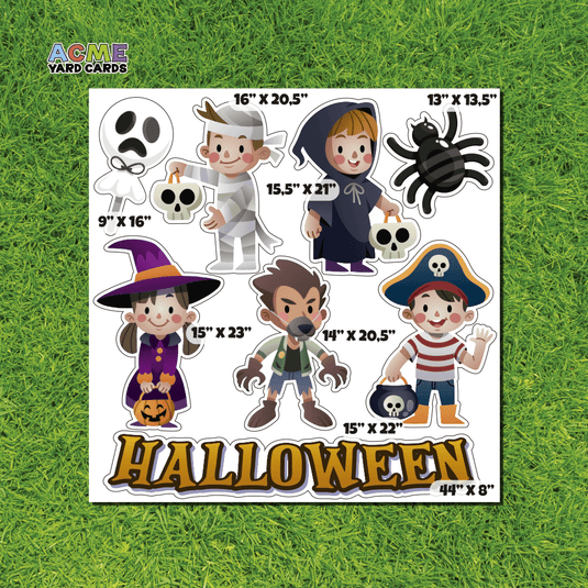 ACME Yard Cards Half Sheet - Theme – Halloween - Costumes