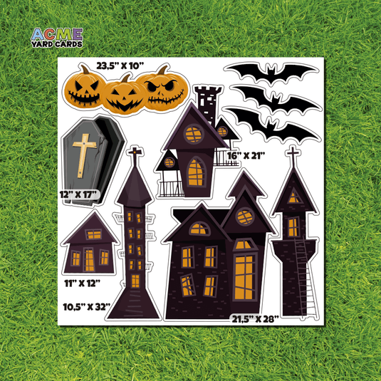 ACME Yard Cards Half Sheet - Theme – Halloween Spooky House