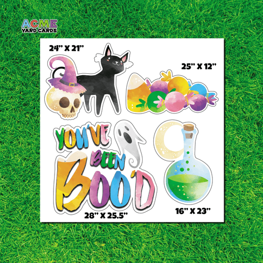 ACME Yard Cards Half Sheet - Theme - Halloween You've Been Boo'd Cats & Candy