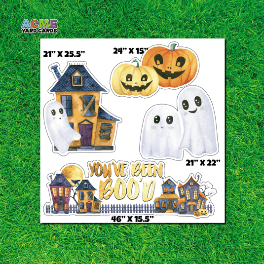 ACME Yard Cards Half Sheet - Theme - Halloween You've Been Boo'd Haunted House