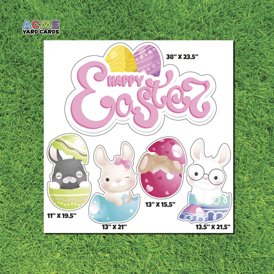 ACME Yard Cards Half Sheet - Theme - Happy Easter Bunny