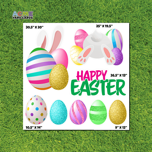ACME Yard Cards Half Sheet - Theme – Happy Easter Bunny Panel Set