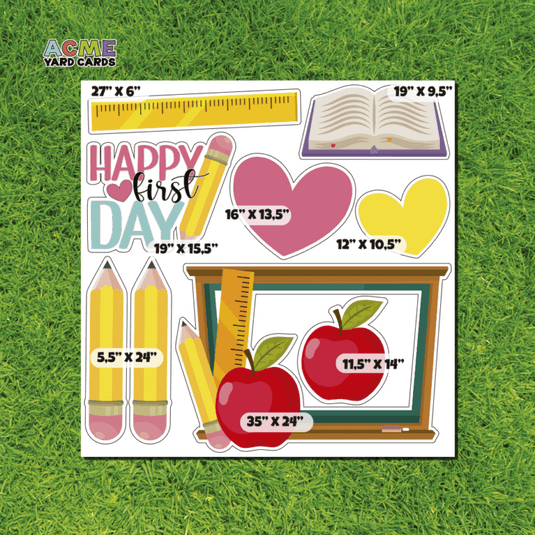 ACME Yard Cards Half Sheet - Theme – Happy First Day Frame
