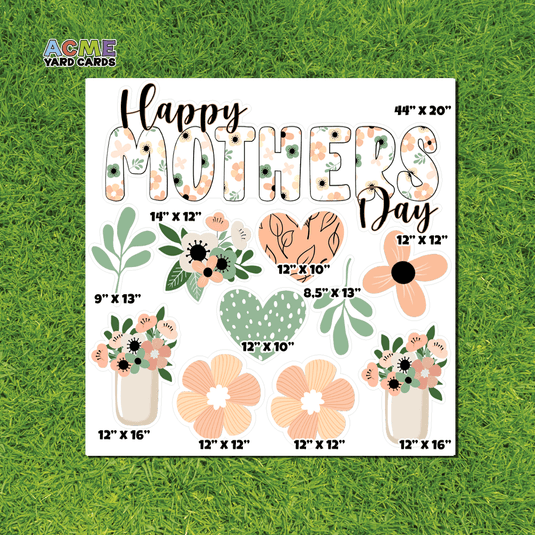 ACME Yard Cards Half Sheet - Theme - Happy Mother's Day Flowers