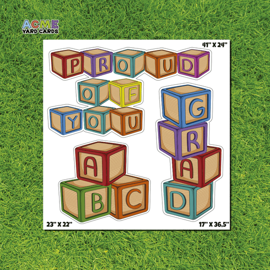 ACME Yard Cards Half Sheet - Theme - Kindergarten wooden blocks II