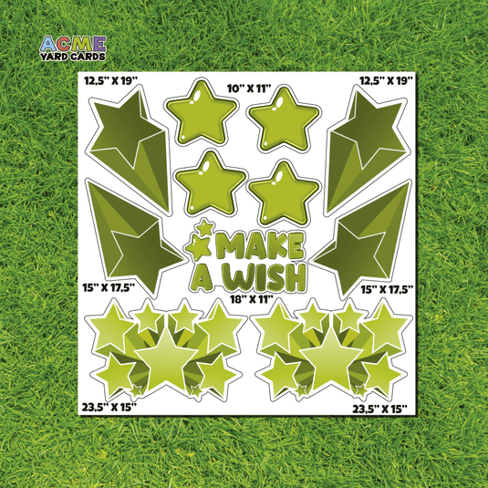ACME Yard Cards Half Sheet - Theme - Make a Wish - Green