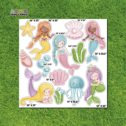 ACME Yard Cards Half Sheet - Theme – Mermaids