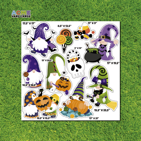 ACME Yard Cards Half Sheet - Theme – Mujka Halloween Gnomes