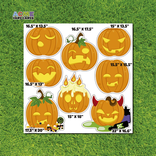 ACME Yard Cards Half Sheet - Theme – Mujka Halloween Pumpkins