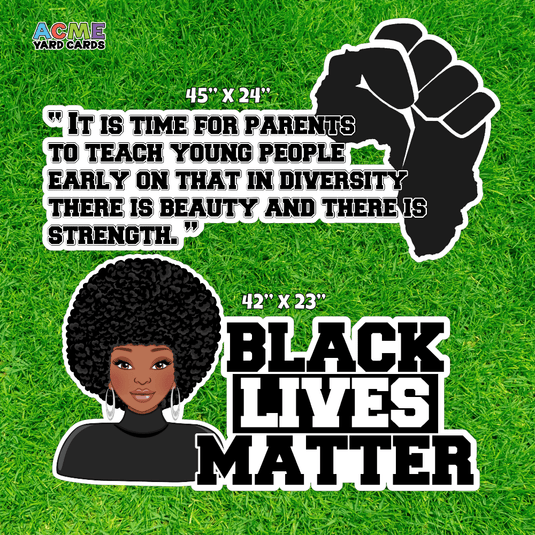 ACME Yard Cards Half Sheet - Theme - Panel - Black Lives Matter II