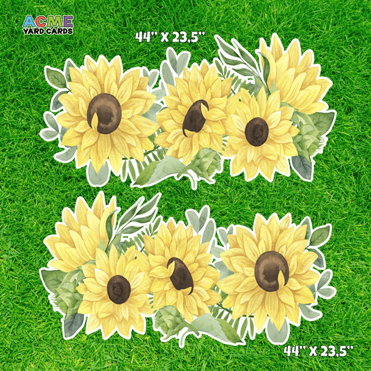 ACME Yard Cards Half Sheet - Theme - Panel - Sunflowers