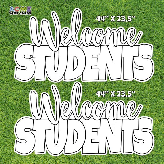 ACME Yard Cards Half Sheet - Theme - Panel - Welcome Students