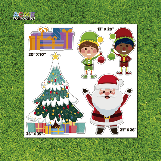 ACME Yard Cards Half Sheet - Theme - Santa and Tree