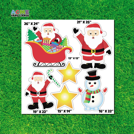 ACME Yard Cards Half Sheet - Theme - Santa I