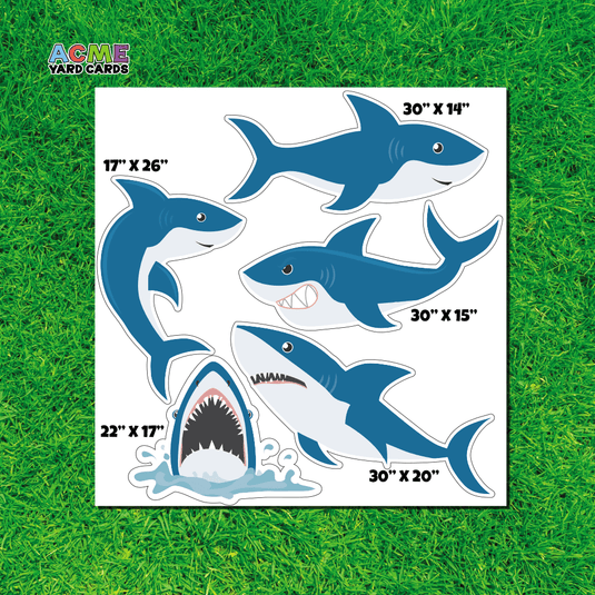 ACME Yard Cards Half Sheet - Theme - Sharks I