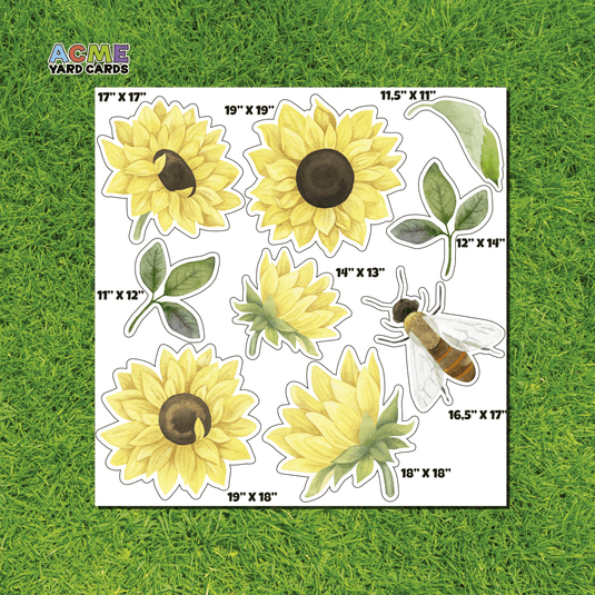 ACME Yard Cards Half Sheet - Theme - Sunflowers II