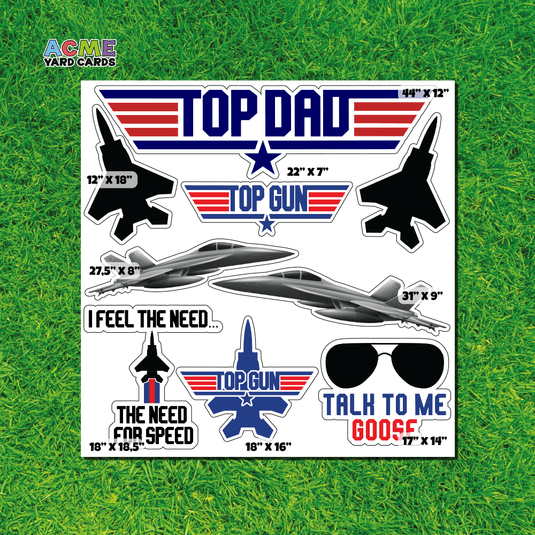 ACME Yard Cards Half Sheet - Theme - Top Gun