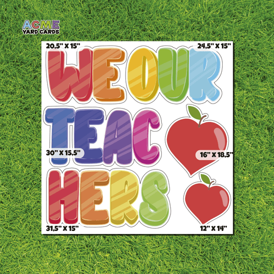 ACME Yard Cards Half Sheet - Theme – We Love Our Teachers V