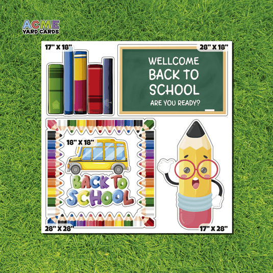 ACME Yard Cards Half Sheet - Theme - Welcome Back to School
