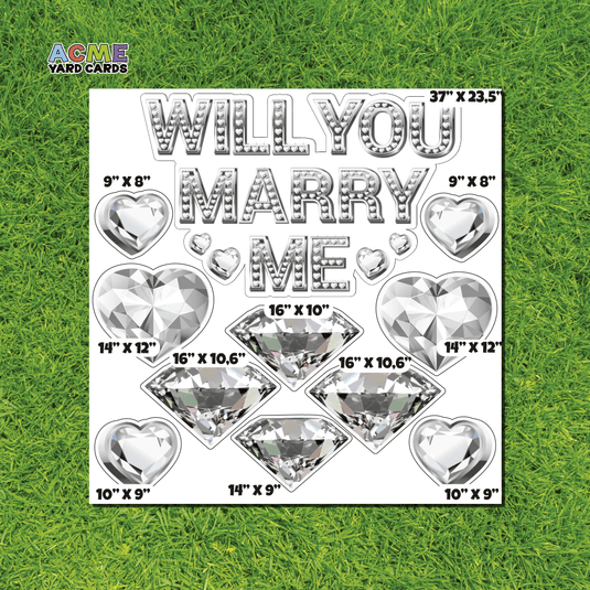 ACME Yard Cards Half Sheet - Theme - Will You Marry Me