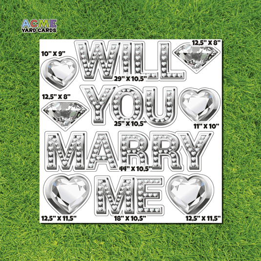 ACME Yard Cards Half Sheet - Theme - Will You Marry Me II