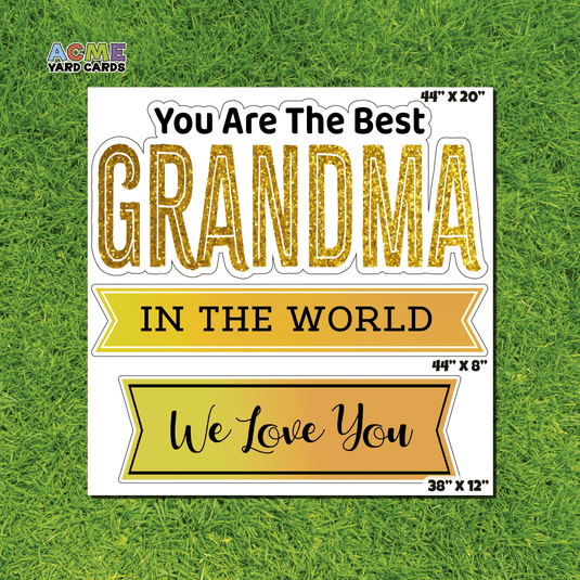 ACME Yard Cards Half Sheet - Theme – You are the best Grandma in the World