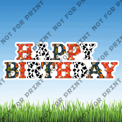 ACME Yard Cards Happy Birthday Western Theme #016