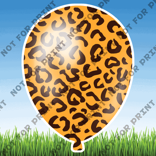 ACME Yard Cards Large Animal Print Balloons #004