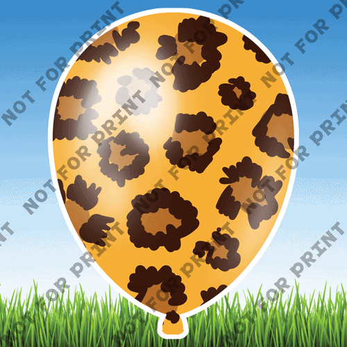 ACME Yard Cards Large Animal Print Balloons #008