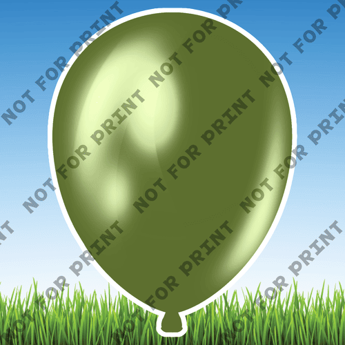ACME Yard Cards Large Army Balloons #000