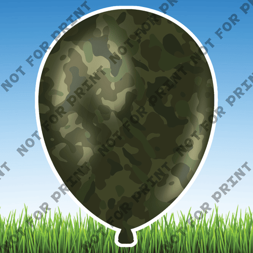 ACME Yard Cards Large Army Balloons #002