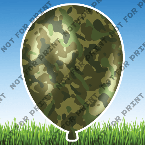 ACME Yard Cards Large Army Balloons #003