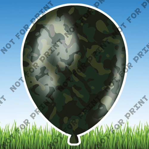 ACME Yard Cards Large Army Balloons #004