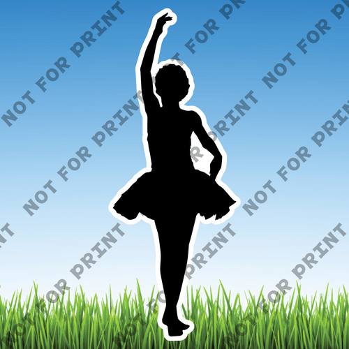 ACME Yard Cards Large Ballet Silhouettes #006