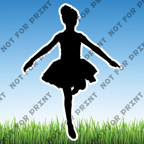 ACME Yard Cards Large Ballet Silhouettes #008
