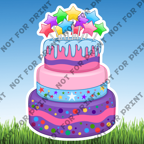 ACME Yard Cards Large Birthday Cakes #001