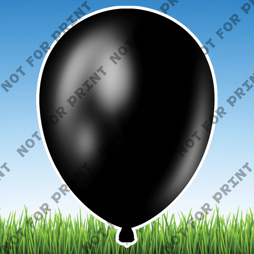 ACME Yard Cards Large Black & Gold Balloons #008