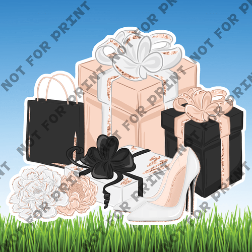 ACME Yard Cards Large Blush & Black Wedding Theme #003