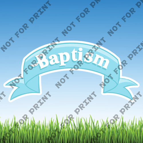 ACME Yard Cards Large Boy Baptism Collection I #003
