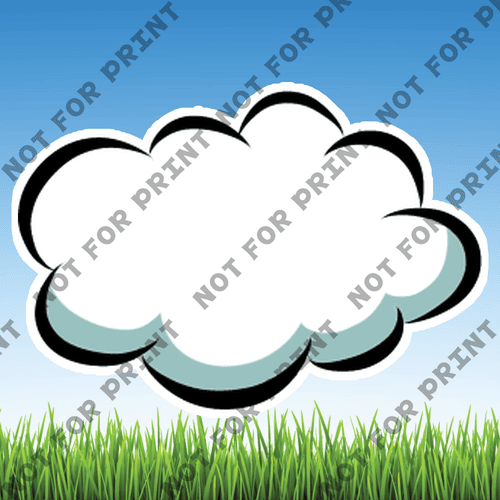 ACME Yard Cards Large Clouds #004