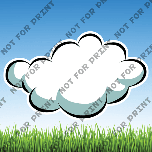 ACME Yard Cards Large Clouds #006