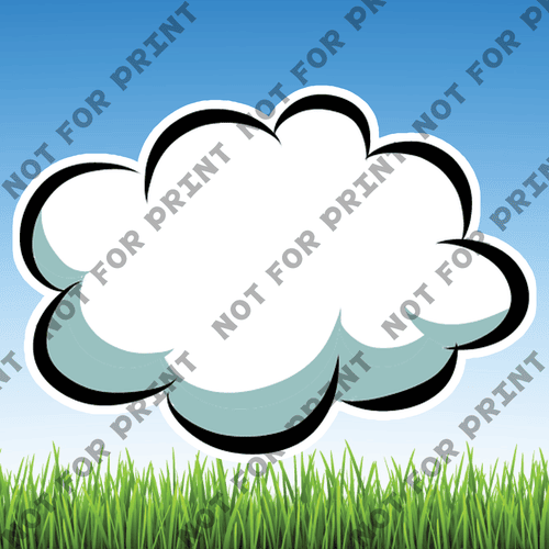 ACME Yard Cards Large Clouds #007