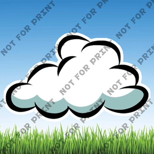 ACME Yard Cards Large Clouds #008