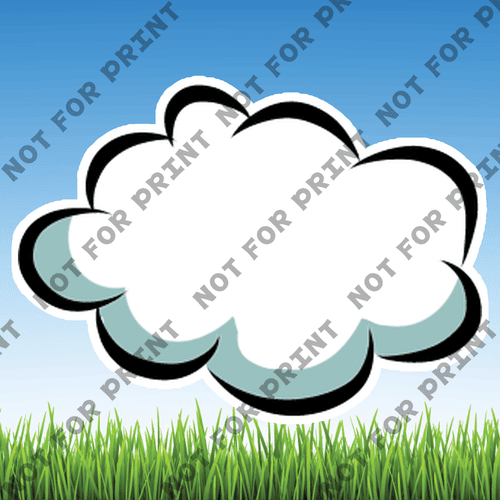 ACME Yard Cards Large Clouds #009