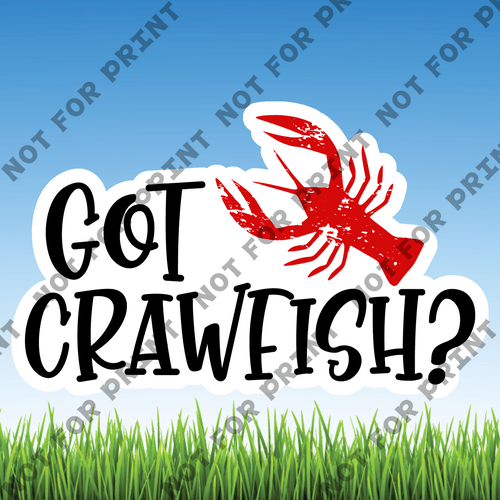 ACME Yard Cards Large Crawfish Boil Word Flair #010