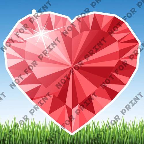 ACME Yard Cards Large Diamond Hearts #017