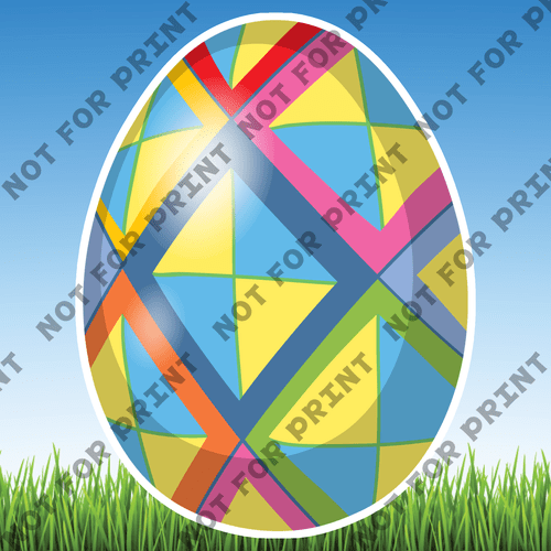 ACME Yard Cards Large Easter Eggs #062
