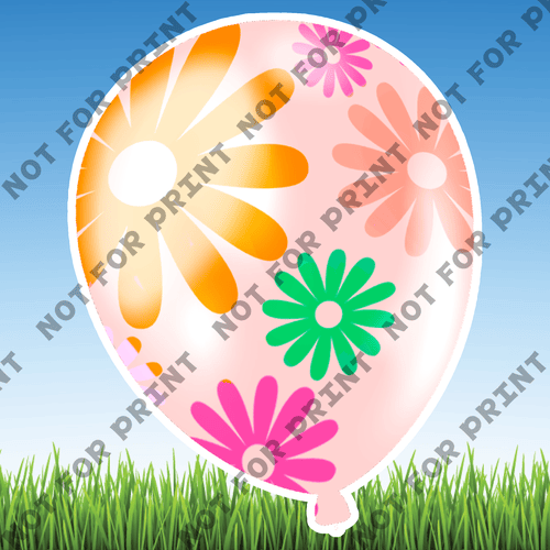 ACME Yard Cards Large Flower Balloons #006