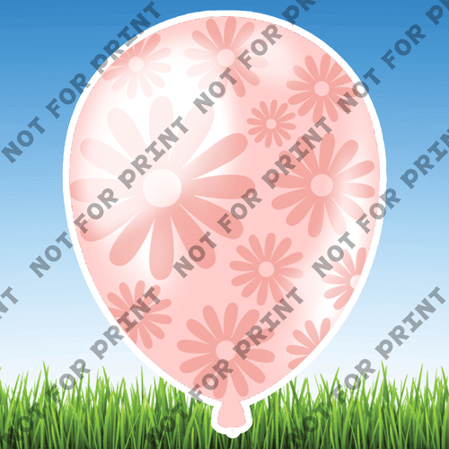 ACME Yard Cards Large Flower Balloons #007